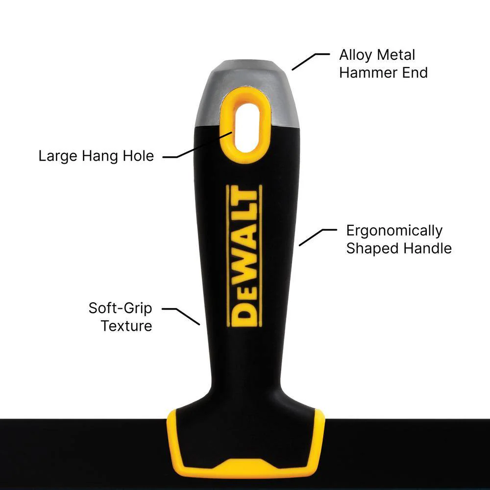 DEWALT 16 in. Blue Steel Big Back Taping Knife with Soft Grip Handle - Image 3