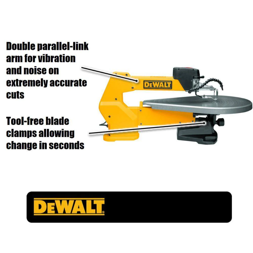 DEWALT 20 in. Variable-Speed Corded Scroll Saw with Bonus Scroll Saw Stand - Image 4