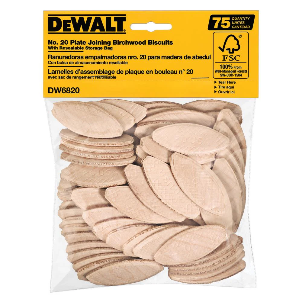 DEWALT #20 Joining Biscuits (75-Count)