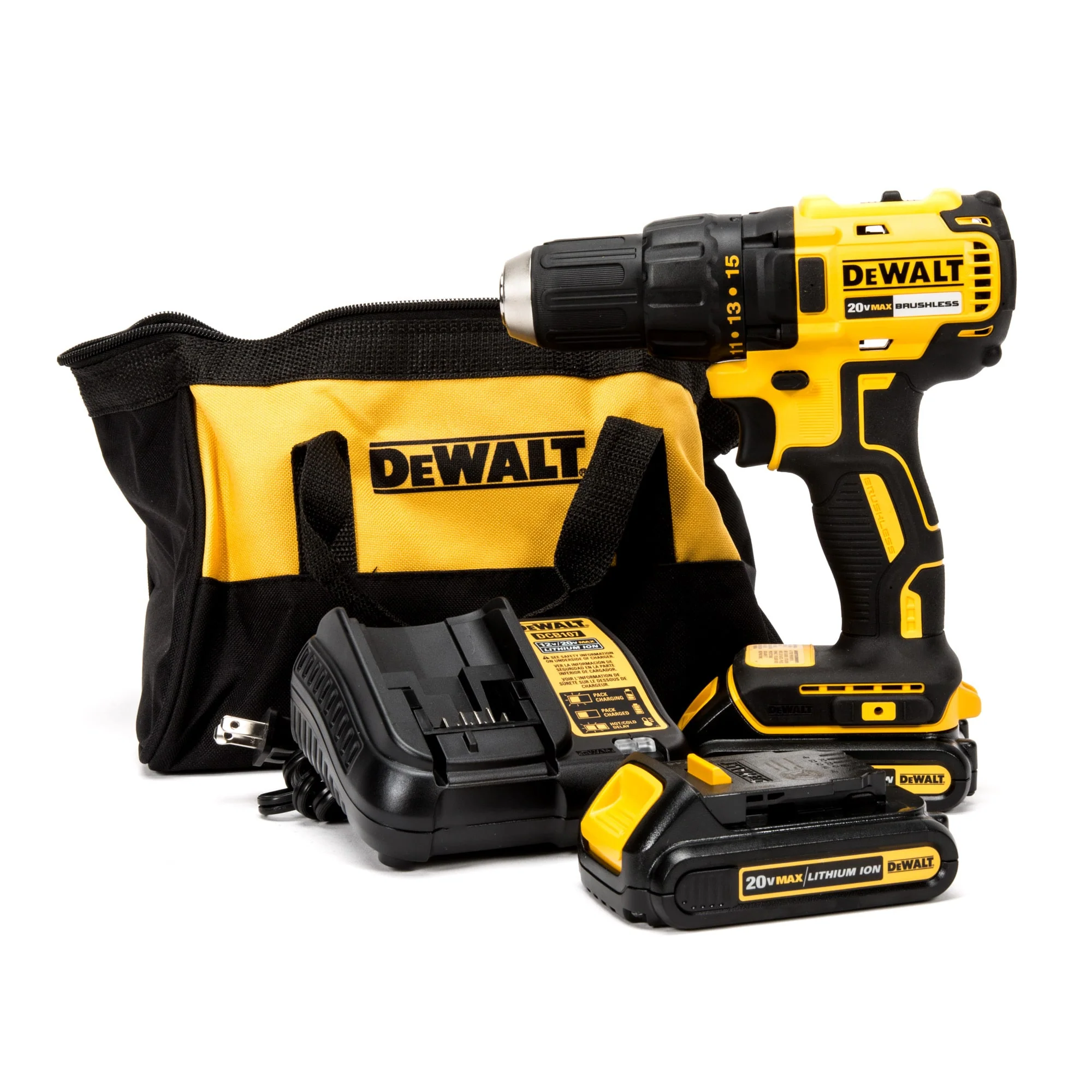 DEWALT 20-Volt MAX 1/2-in Brushless Cordless Drill/Driver Kit, DCD777C2 (2 Batteries, Charger, Soft Bag) - Image 4