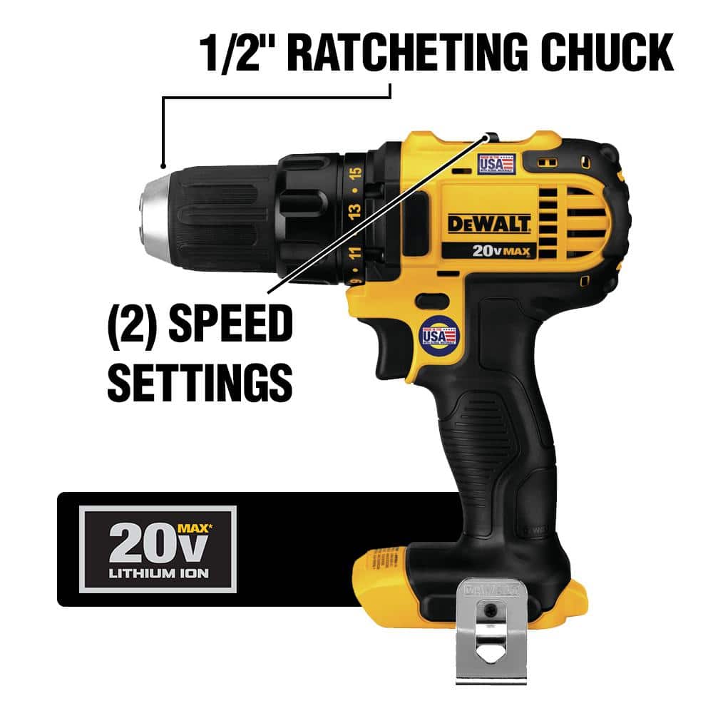 DEWALT 20-Volt MAX Lithium-Ion Cordless 5-Tool Combo Kit with (2) 2Ah Batteries, Charger & Tool Bag (DCK521D2) - Image 3