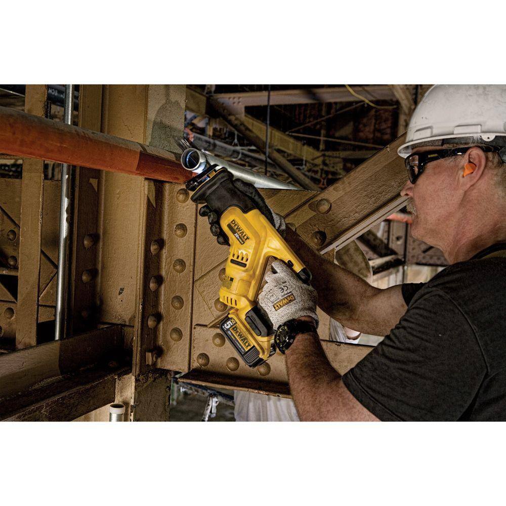 DEWALT 20-Volt MAX Lithium-Ion Cordless Compact Reciprocating Saw Kit with 2.0Ah Battery, Charger, Bag + Bonus 5.0Ah Battery - Image 3