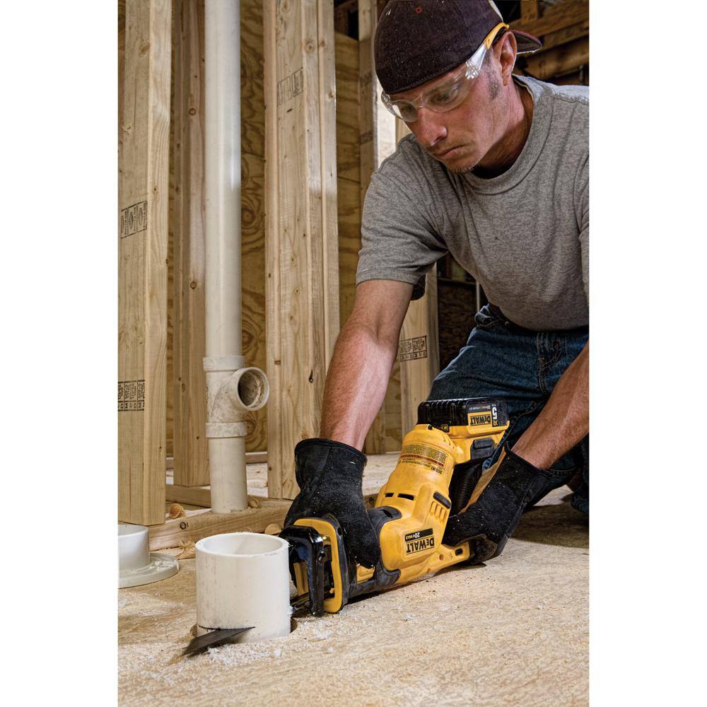 DEWALT 20-Volt MAX Lithium-Ion Cordless Compact Reciprocating Saw Kit with Bonus 6.0Ah Battery Pack - Image 8
