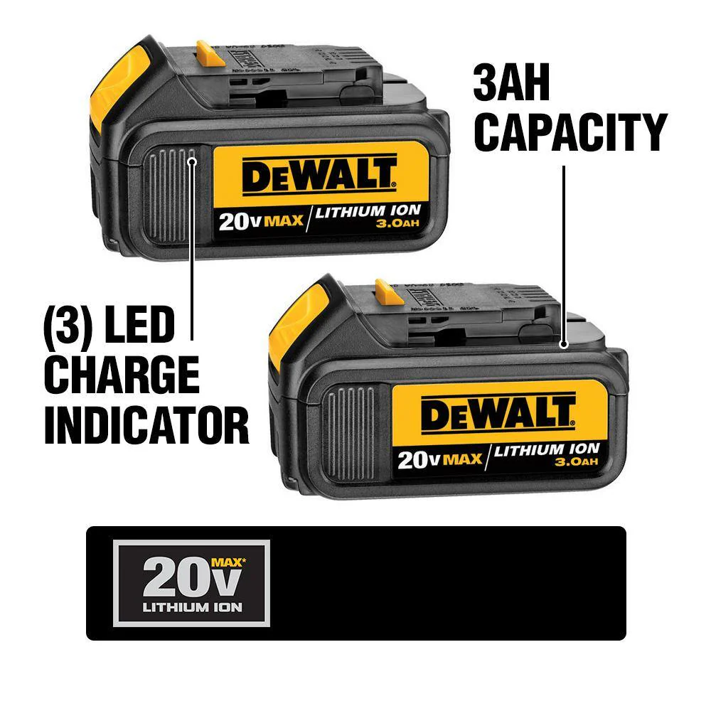 DEWALT 20-Volt MAX Premium Lithium-Ion 3.0Ah Battery Pack (4-Pack) - Image 2