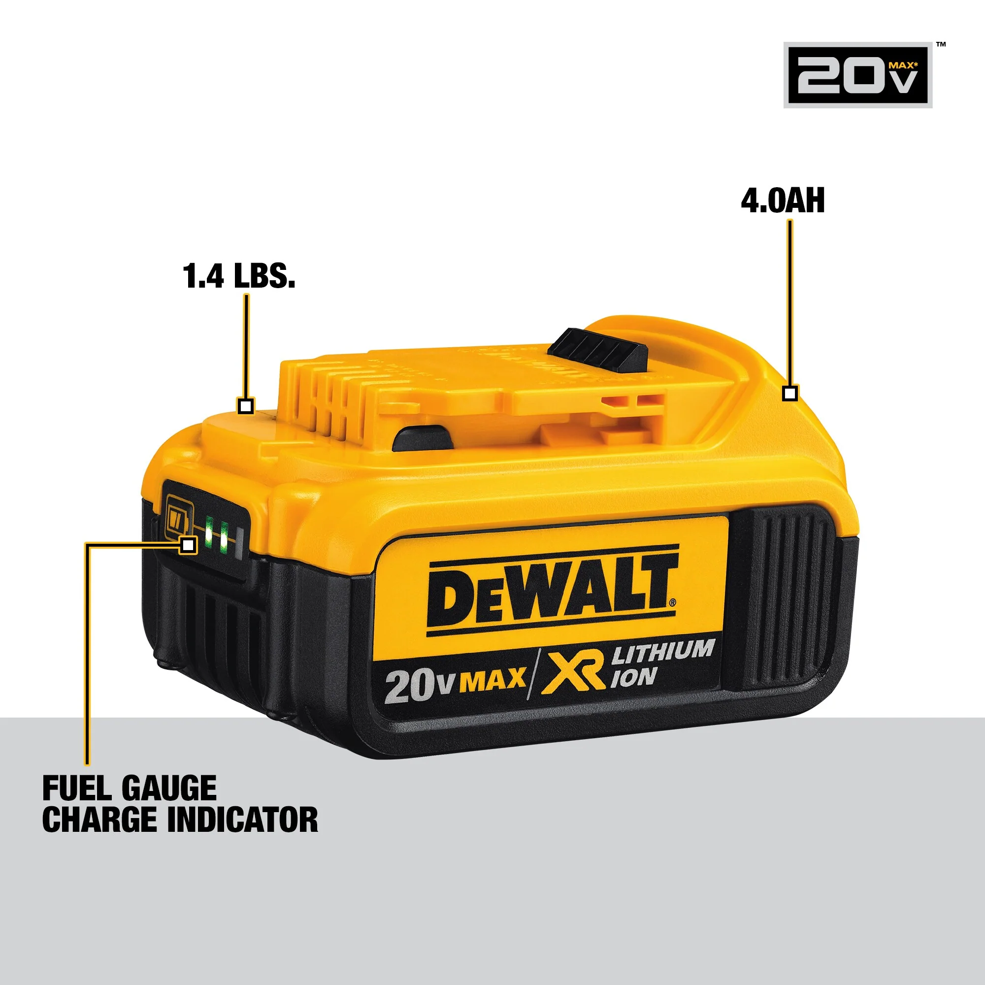 DEWALT 20-Volt MAX Variable Speed 1/2-in Square Drive Cordless Impact Wrench Kit with 2 XR 4.0Ah Batteries and Charger - Image 4