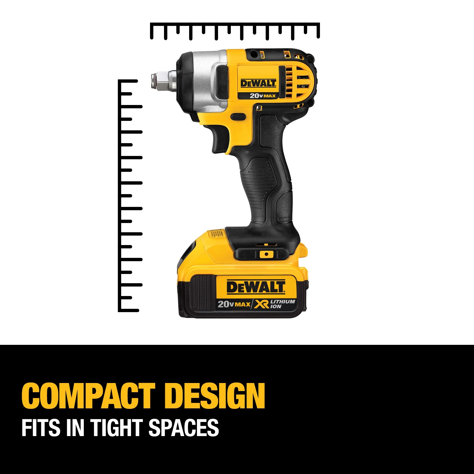 DEWALT 20-Volt MAX Variable Speed 1/2-in Square Drive Cordless Impact Wrench Kit with 2 XR 4.0Ah Batteries and Charger - Image 5