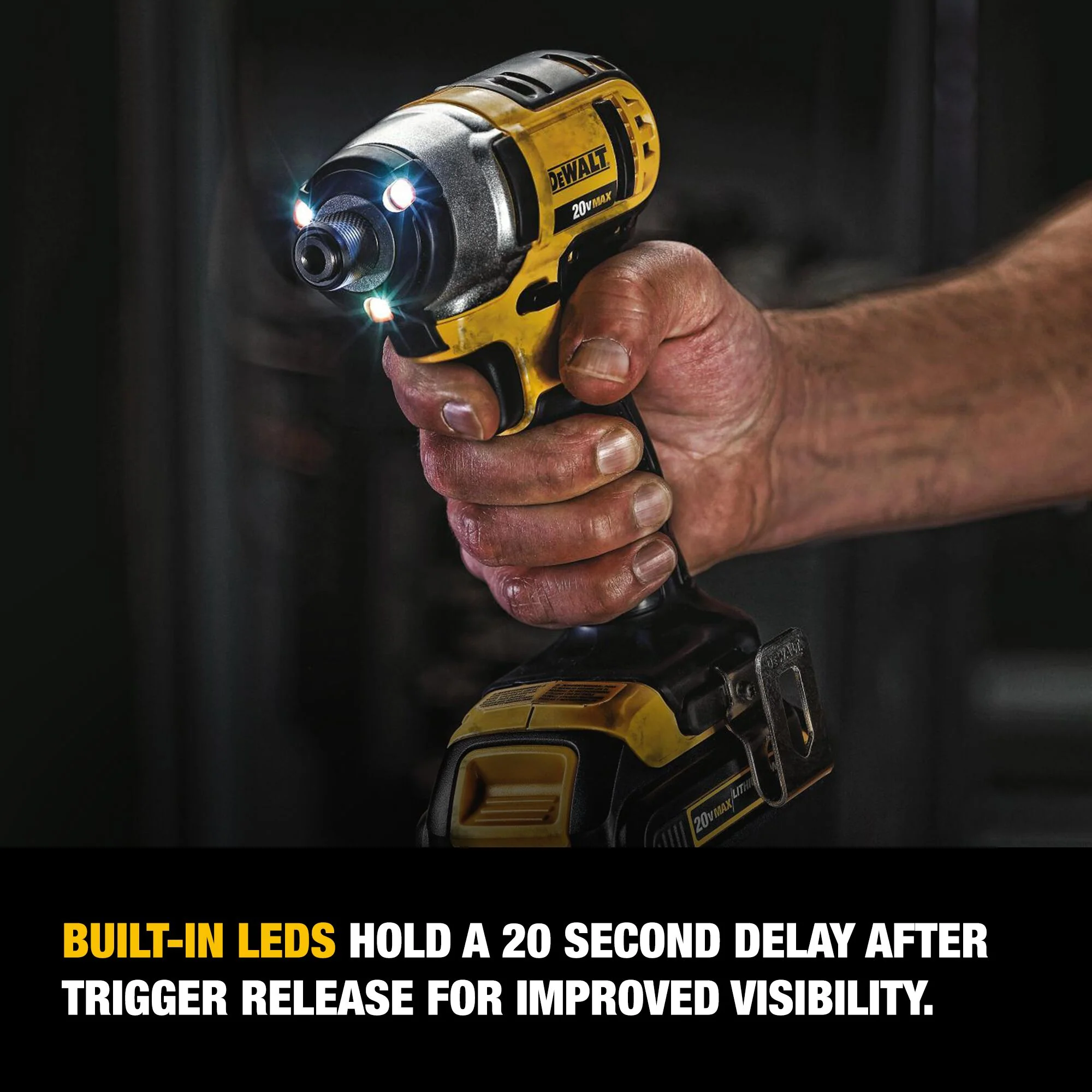 DEWALT 20-Volt MAX Variable Speed Cordless Impact Driver Kit, 1/4-in Hex, 1 Battery & Charger Included (DCF885C1) - Image 4