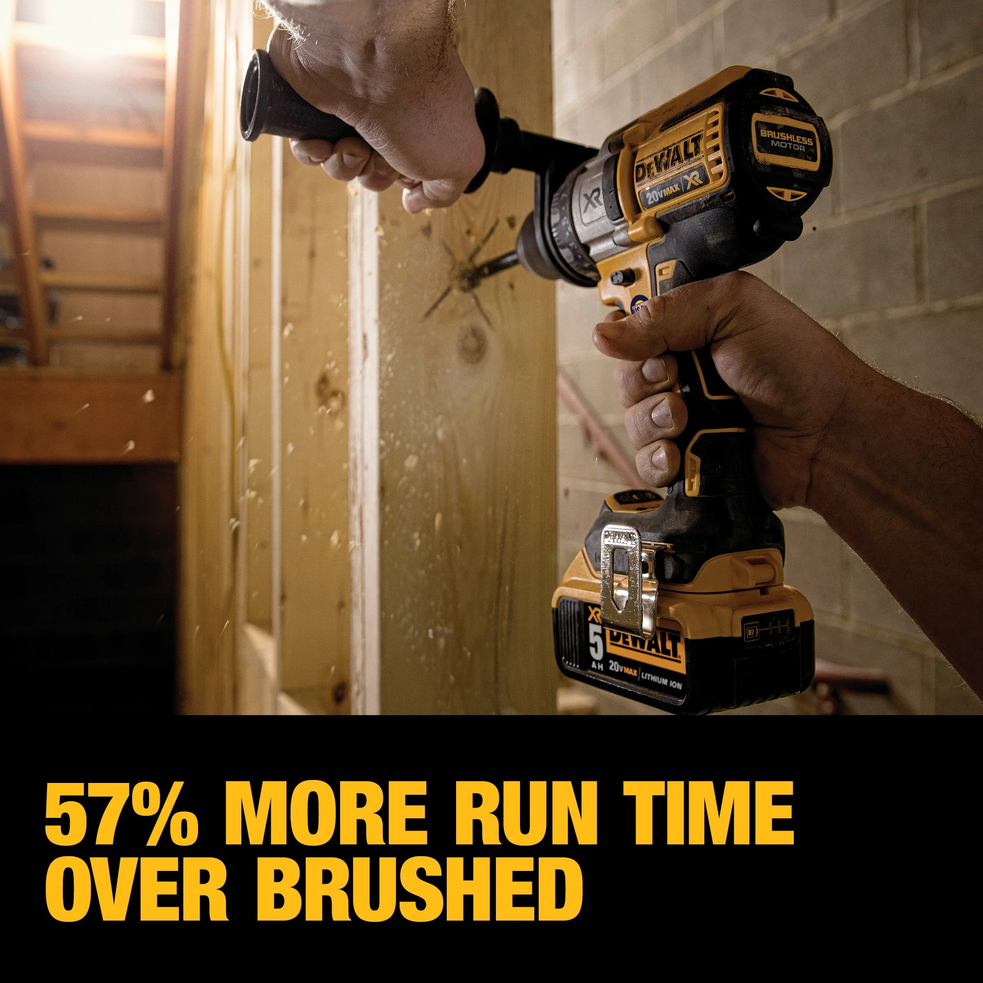 DEWALT 20-Volt MAX XR 1/2-in Brushless Cordless Drill/Driver Kit with Charger and 2 5Ah Batteries (DCD991P2) - Image 5