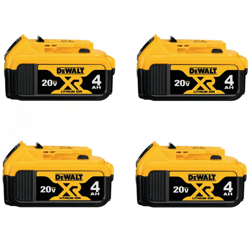 DEWALT 20-Volt MAX XR Premium Lithium-Ion 4.0Ah Battery Pack (4-Pack)