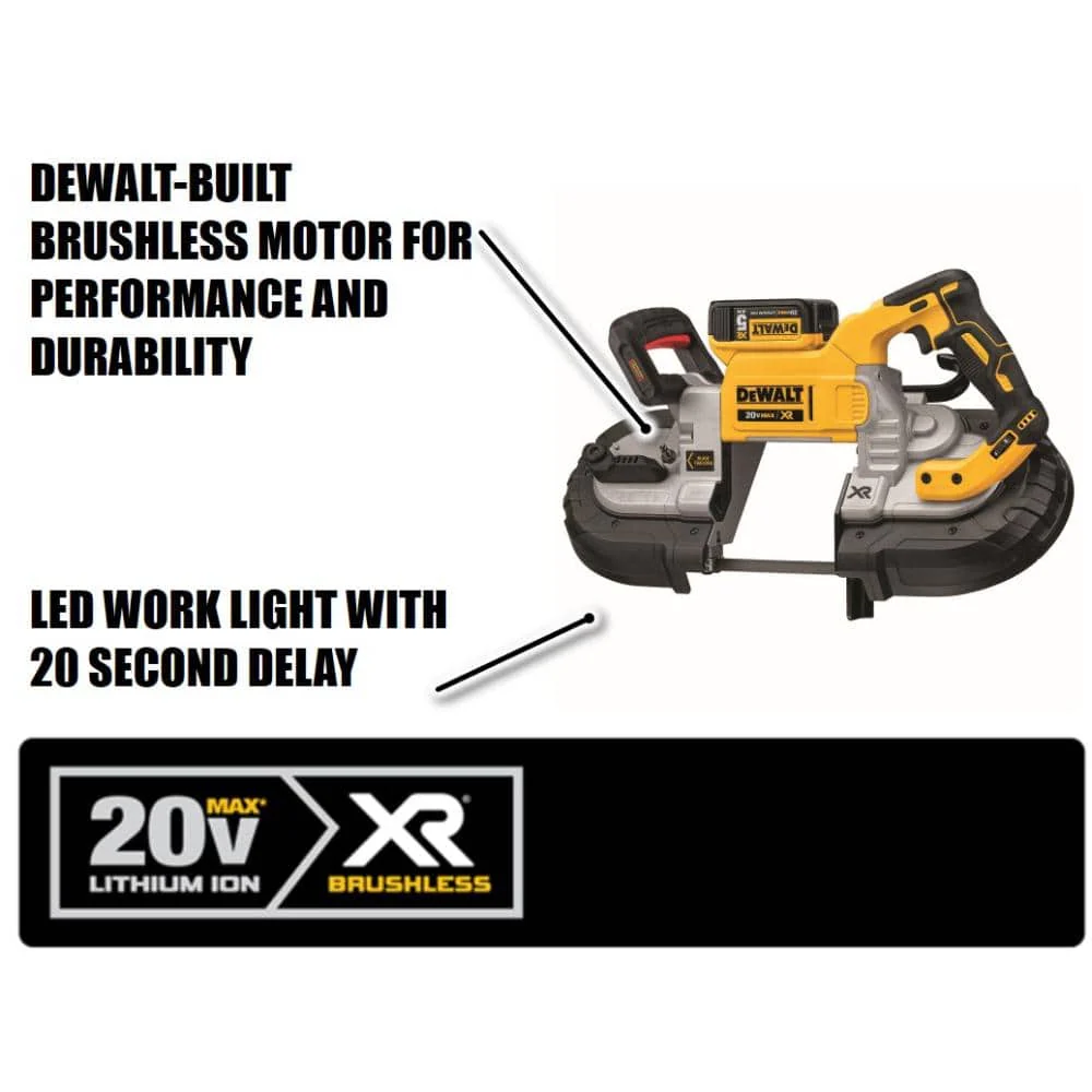 DEWALT 20V MAX Cordless Brushless 5 in. Dual Switch Bandsaw with Batteries and Charger - Image 2