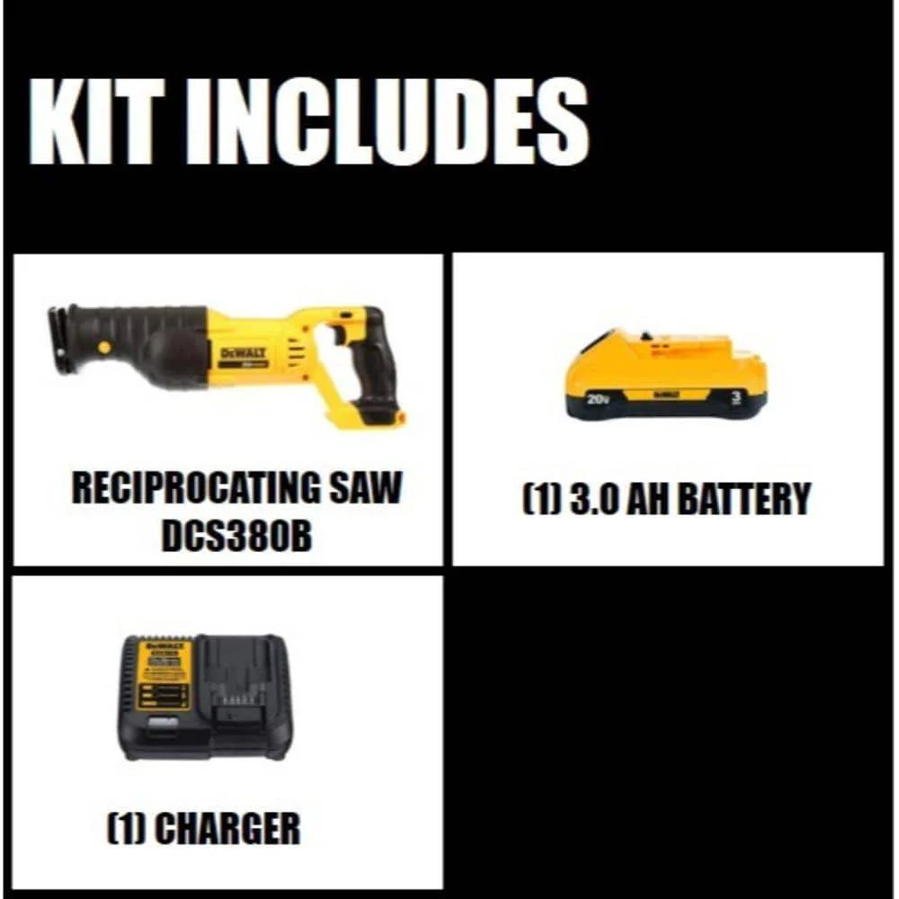 DEWALT 20V MAX Cordless Reciprocating Saw Kit with Battery and Charger - Image 2