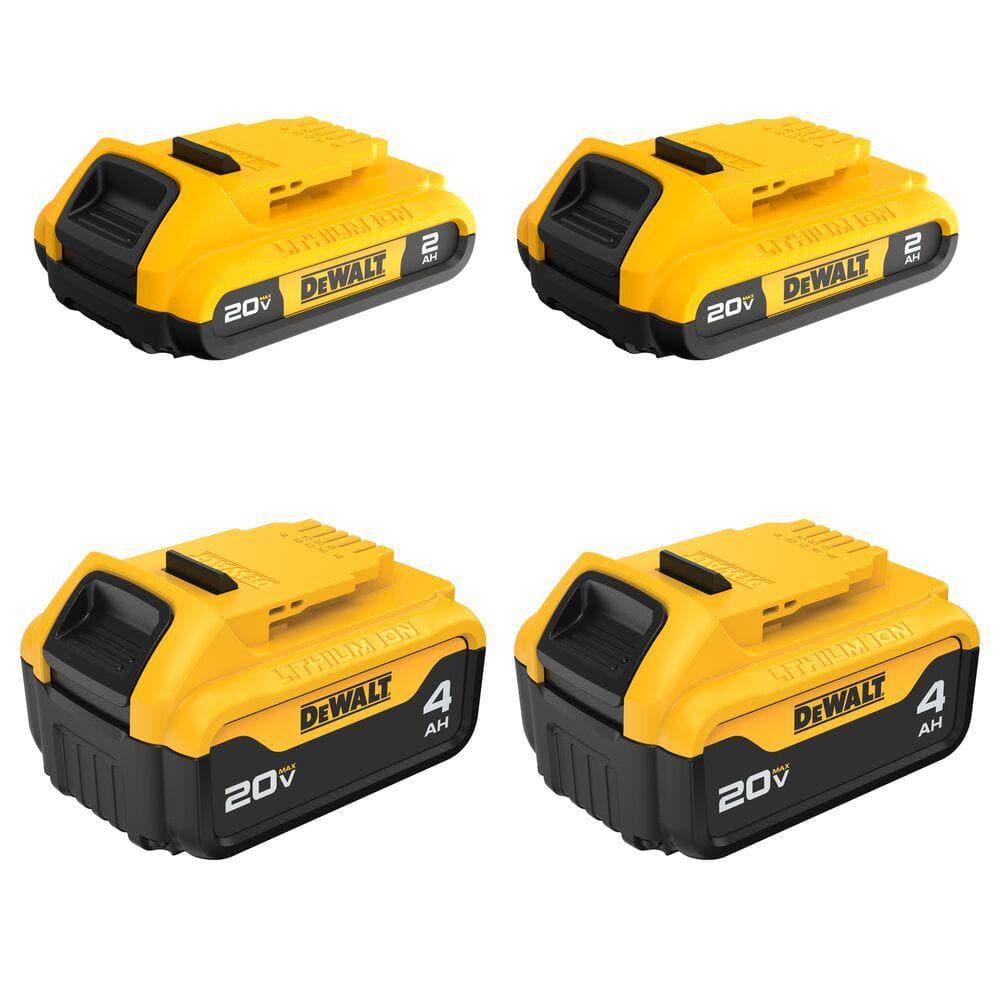 DEWALT 20V MAX Lithium-Ion Battery Pack (4-Pack) with Bonus 20V MAX Lithium-Ion Compact Battery Pack 2.0Ah (2-Pack) - Image 2