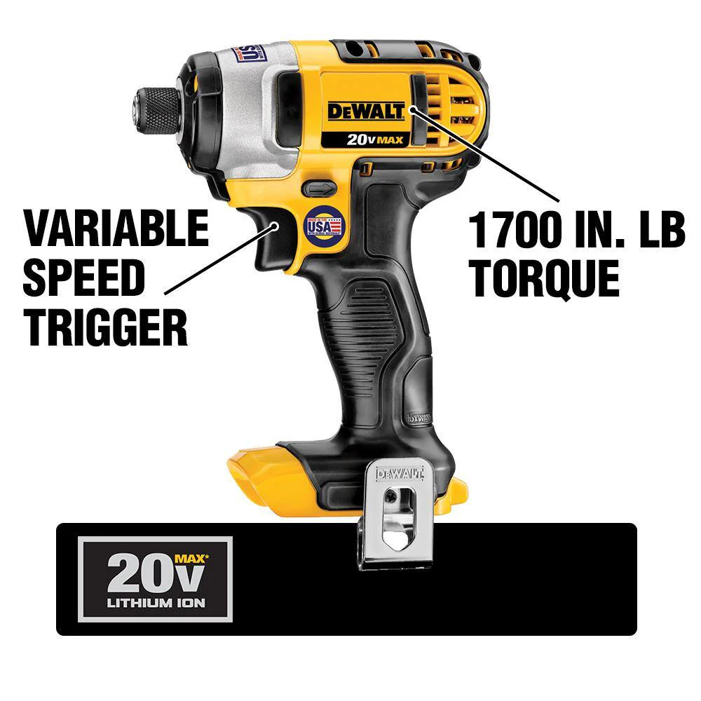 DEWALT 20V MAX Lithium‑Ion Cordless 6‑Tool Combo Kit with (2) 2.0Ah Batteries, Charger and Tool Bag - Image 7