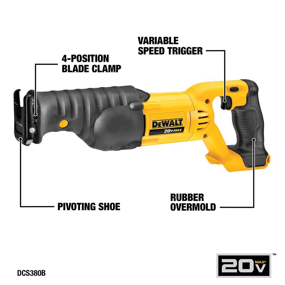DEWALT 20V MAX Lithium-Ion Cordless 7-Tool Combo Kit with 2.0Ah & 4.0Ah Batteries, Charger and Bag (DCK771D1M1) - Image 7