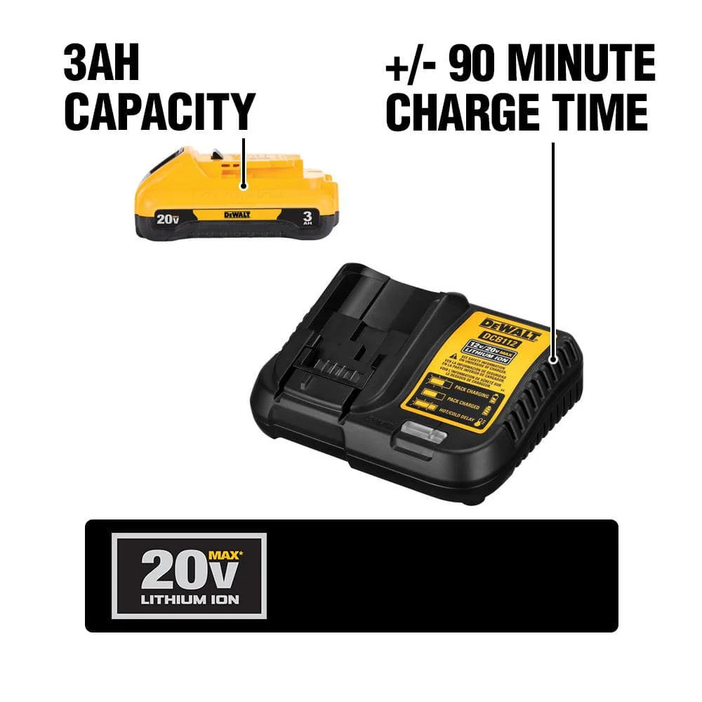 DEWALT 20V MAX Lithium-Ion Cordless Brushless Compact Router Kit with 3.0Ah Battery and Charger - Image 8