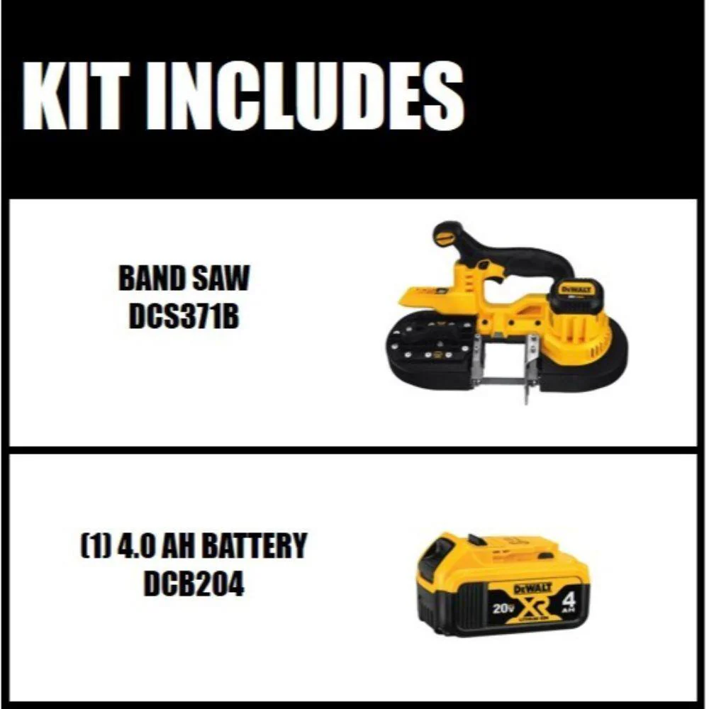 DEWALT 20V MAX Lithium-Ion Cordless Portable Band Saw (Tool-Only) with 20V MAX 4.0Ah Battery - Image 2