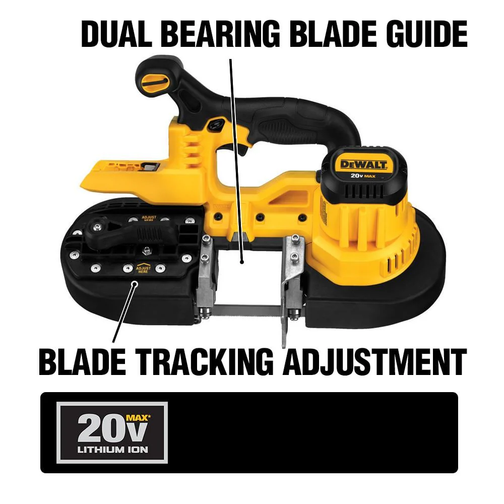 DEWALT 20V MAX Lithium-Ion Cordless Portable Band Saw (Tool-Only) with 20V MAX 4.0Ah Battery - Image 3