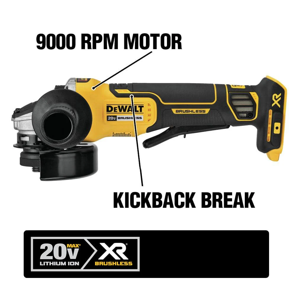 DEWALT 20V MAX XR Cordless Brushless Deep Cut Band Saw with 4-1/2 in. Grinder, (2) 5.0Ah Batteries, Charger & Bag - Image 6