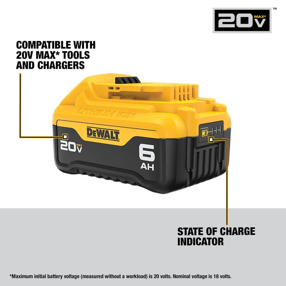 DEWALT 20V MAX XR Lithium-Ion Premium Battery Pack: (1) 6.0Ah, (1) 4.0Ah & (1) 2.0Ah - Image 6