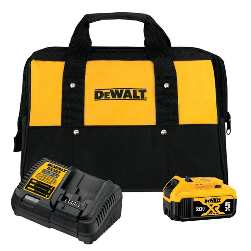 DEWALT 20V MAX XR Lithium-Ion Starter Kit with (2) 5.0Ah Batteries, Charger, and Kit Bag - Image 2
