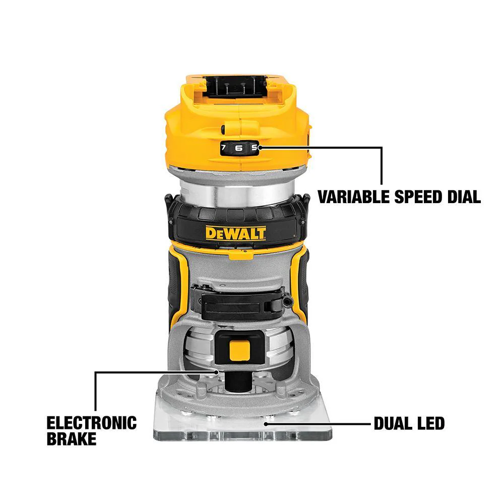DEWALT 20V MAX XR Starter Kit with 6.0Ah & 4.0Ah Batteries and FREE 20V Cordless Brushless Compact Router - Image 4