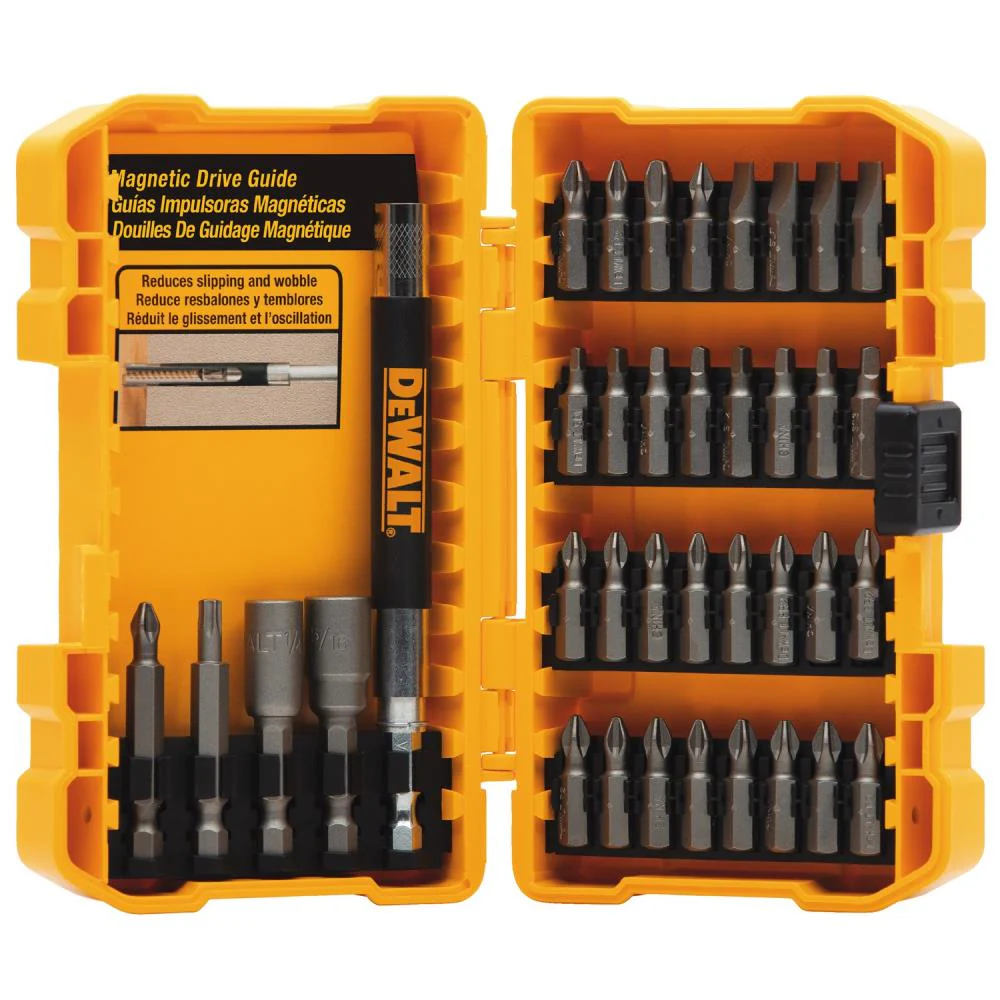 DEWALT 37-Piece Steel Hex Shank Screwdriver Bit Set with Magnetic Drive Guide - Image 2
