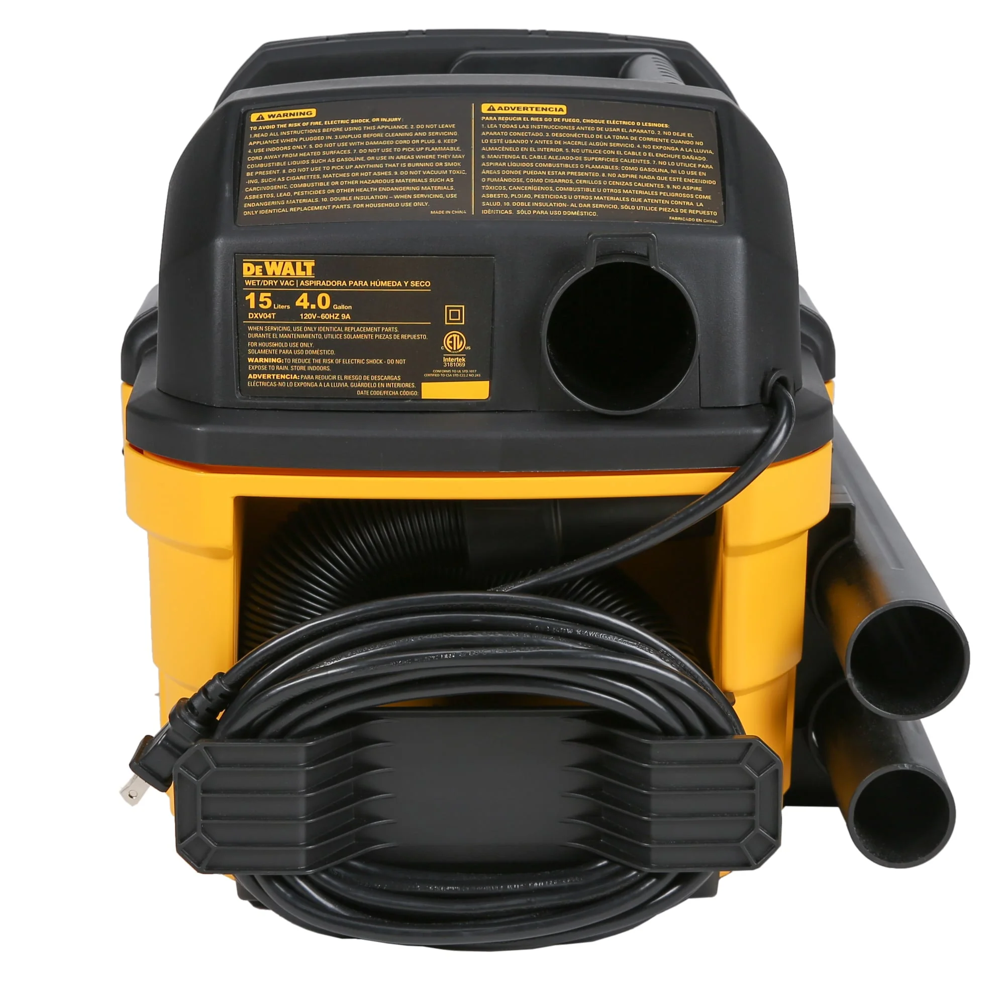 DEWALT 4-Gallon 5.0 HP Corded Portable Wet/Dry Shop Vacuum, DXV04T - Image 3