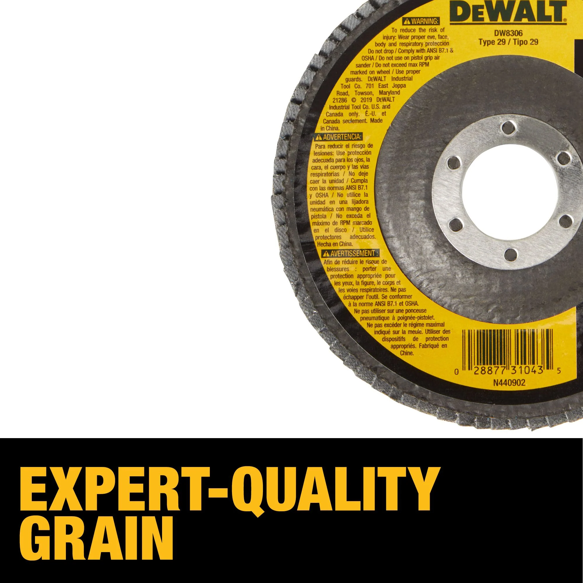 DEWALT 4-Pack Zirconia 4.5-in Grinding Wheel - Image 4