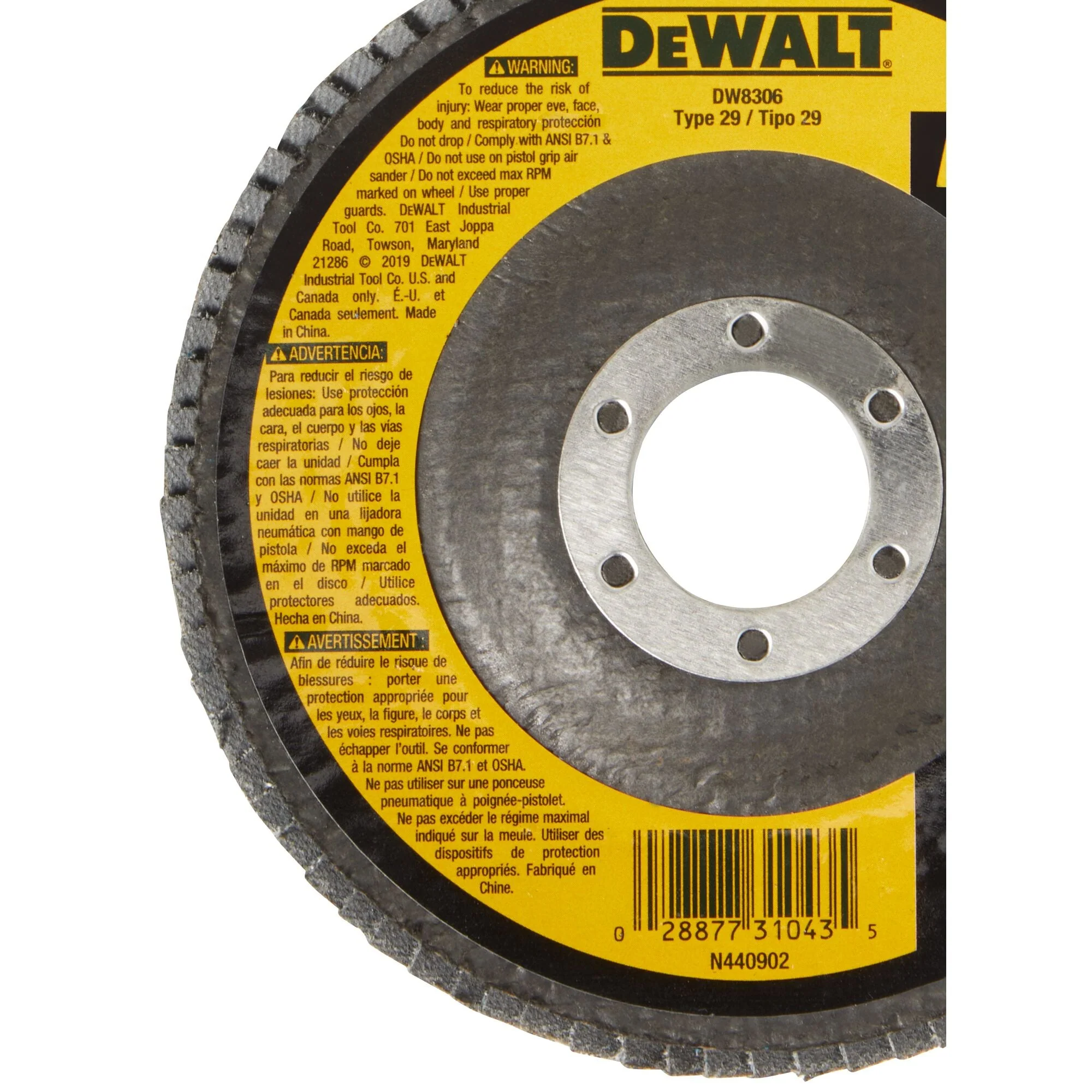 DEWALT 4-Pack Zirconia 4.5-in Grinding Wheel - Image 6