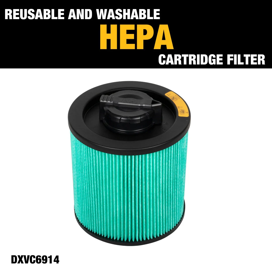 DEWALT 6 Gal. to 16 Gal. HEPA Cartridge Filter for Wet/Dry Vacuums (DXVC6914) - Image 3