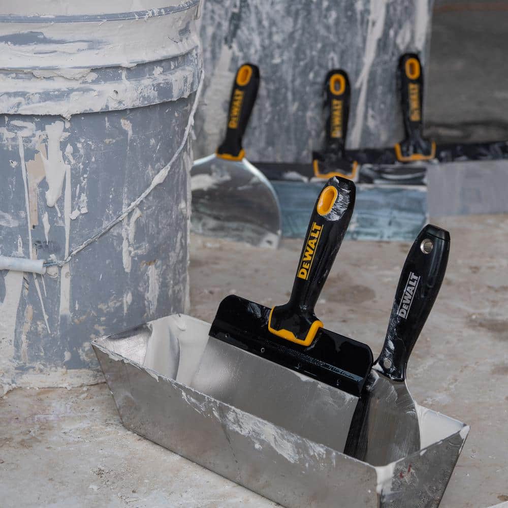DEWALT 6 in. Carbon Steel Putty Knife with Black Plastic Handle - Image 2