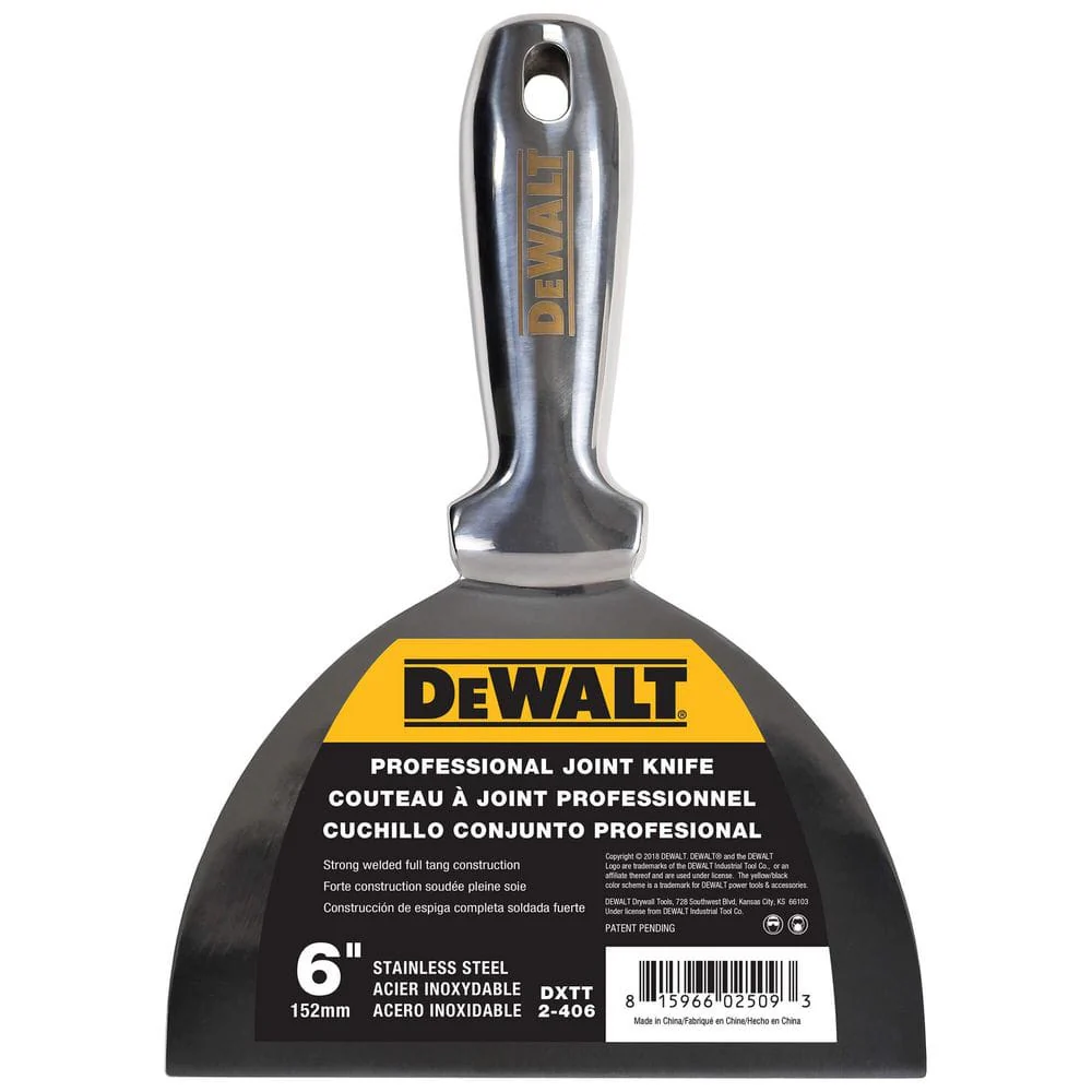 DEWALT 6 in. Stainless Steel Joint Knife with Welded Handle