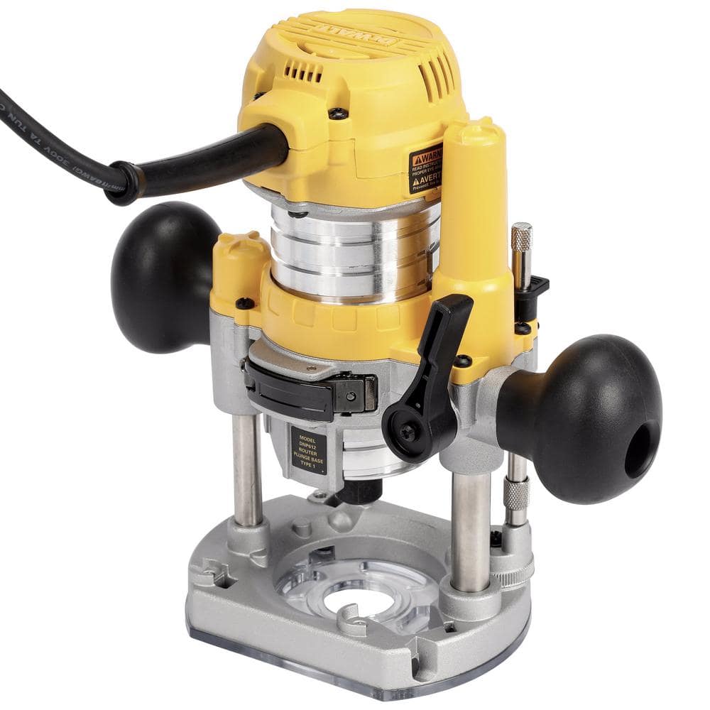 DEWALT 7 Amp Corded 1-1/4 HP Compact Router with Plunge Base and Bag - Image 3