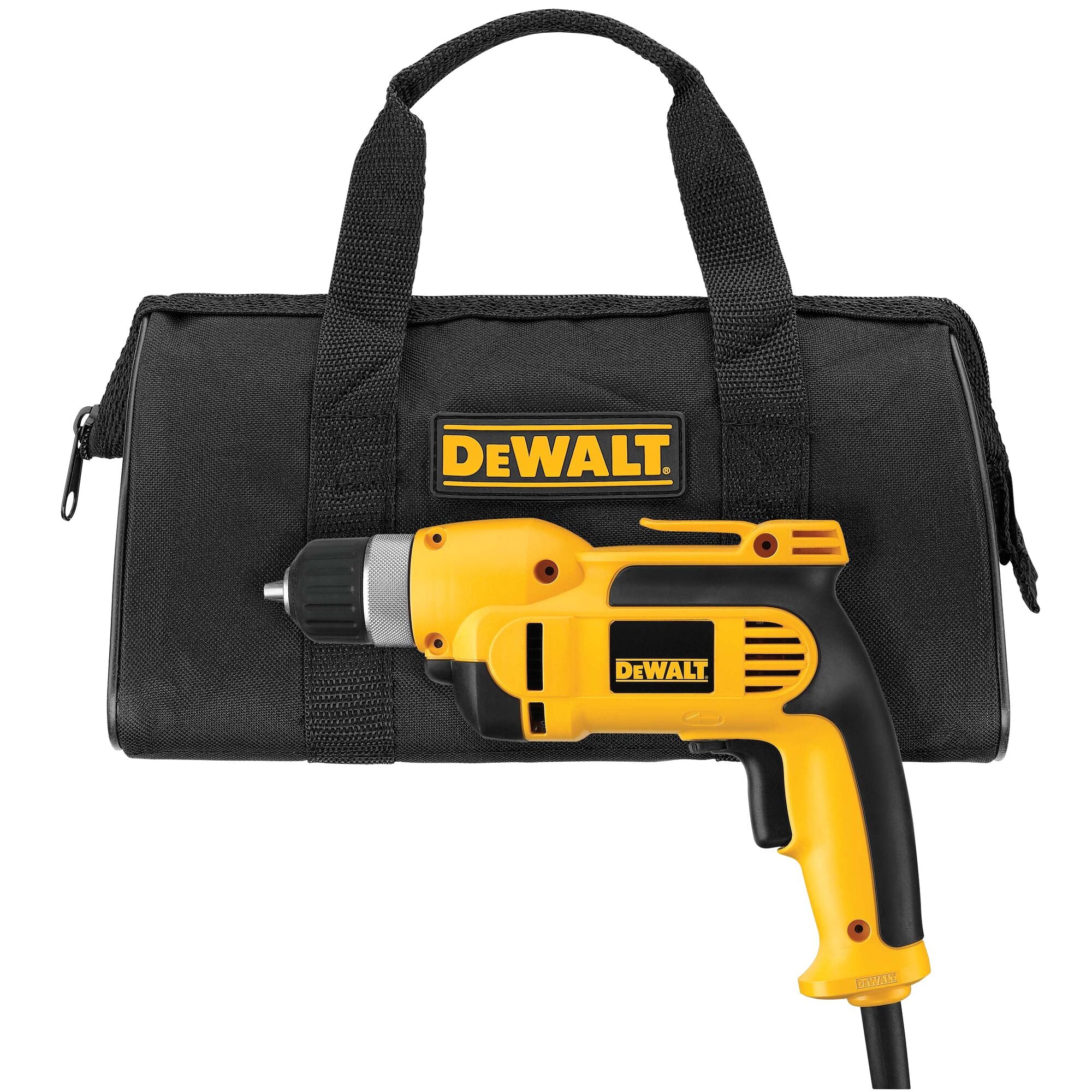 DEWALT 8-Amp 3/8-in Keyless Corded Drill, Soft Bag, 0-2500 RPM (DWD110K)