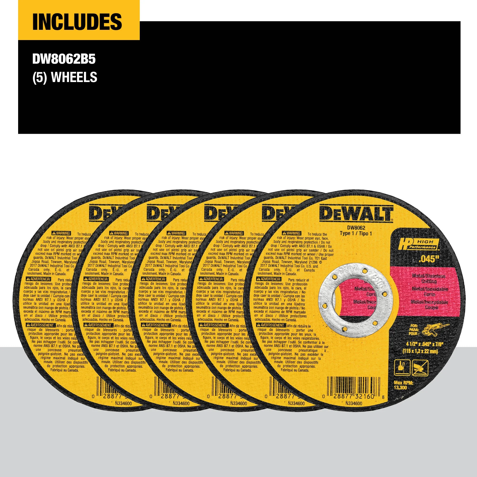 DEWALT Aluminum Oxide 4.5-in 60-Grit Grinding Wheel - Image 2