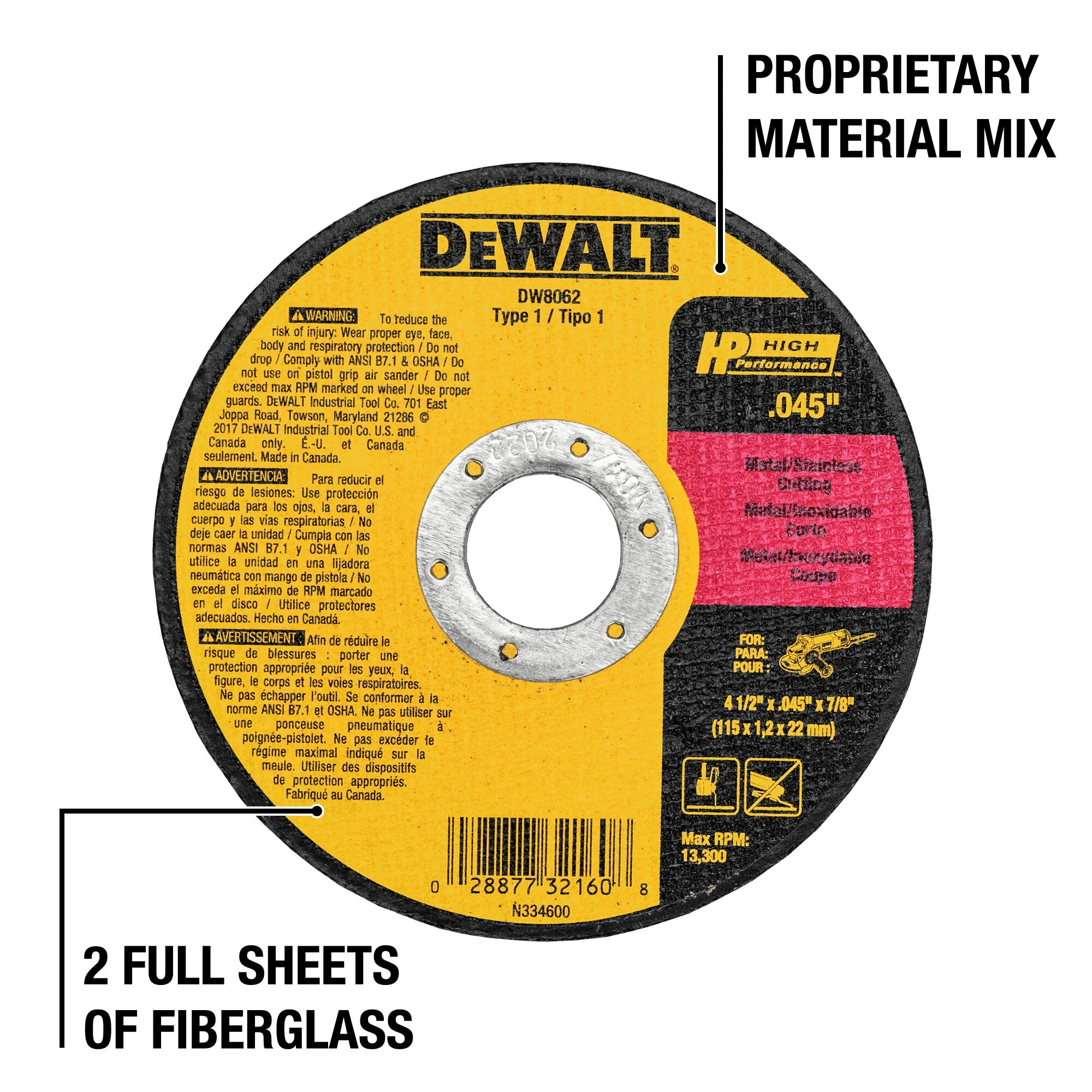 DEWALT Aluminum Oxide 4.5-in 60-Grit Grinding Wheel - Image 5