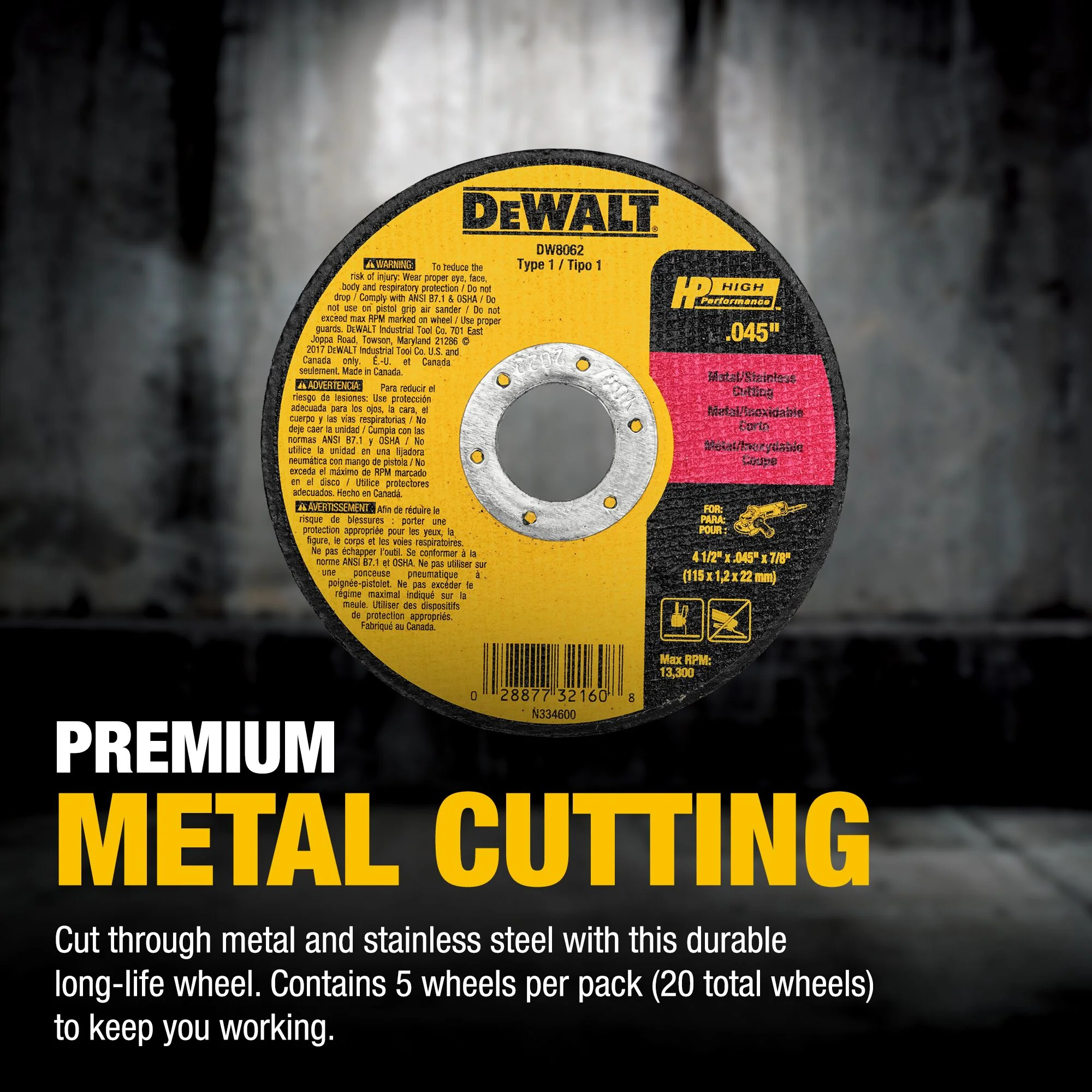 DEWALT Aluminum Oxide 4.5-in 60-Grit Grinding Wheel - Image 8