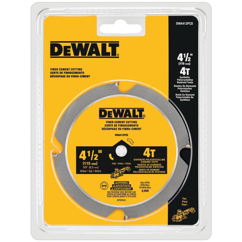 DEWALT ATOMIC 4-1/2 in. 4-Tooth Fiber Cement Cutting Circular Saw Blade (DWA412PCD) - Image 3