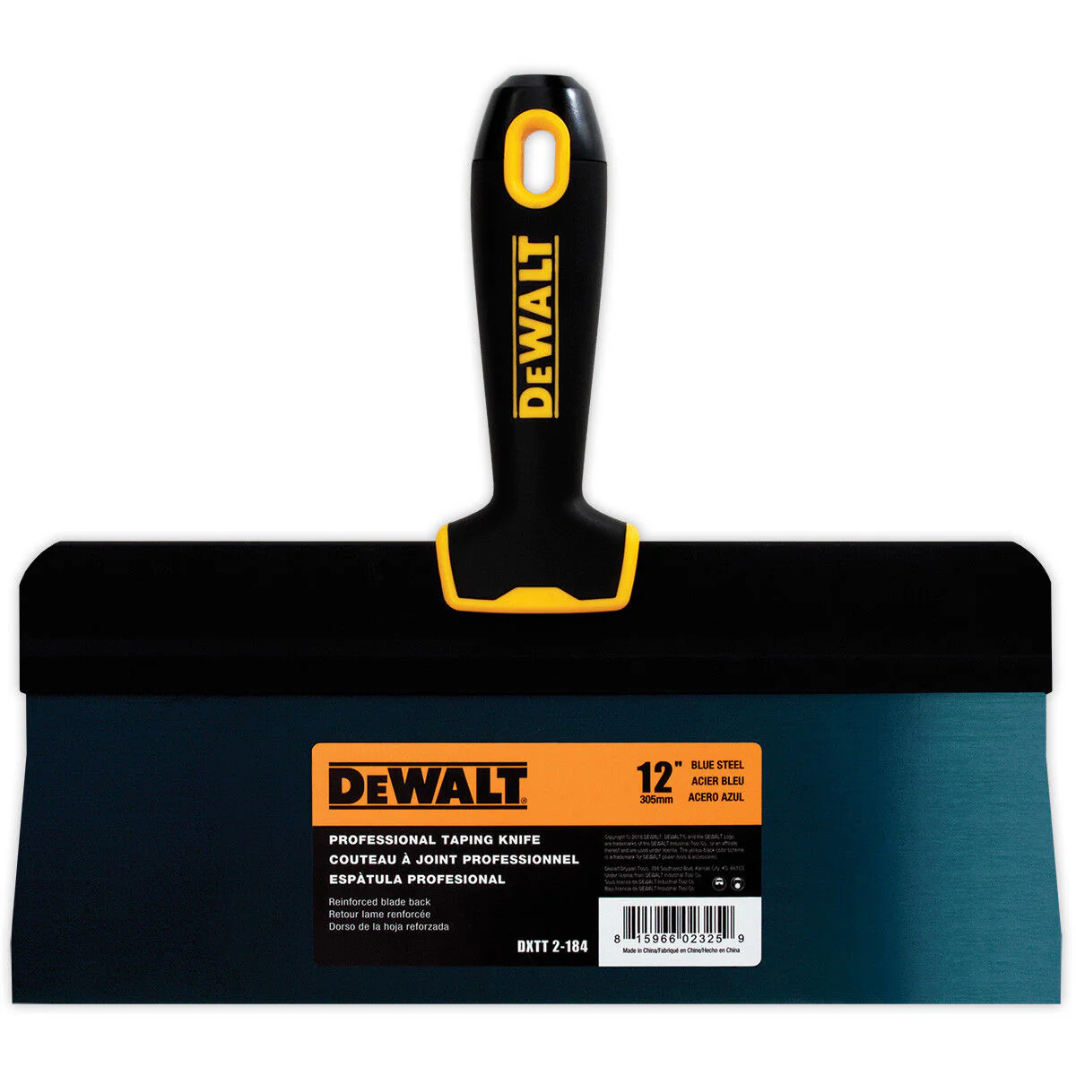 DEWALT Big Back Blue Steel Taping Knife Set with Soft Grip Handles (8, 10, 12, 14 in.) - Image 4