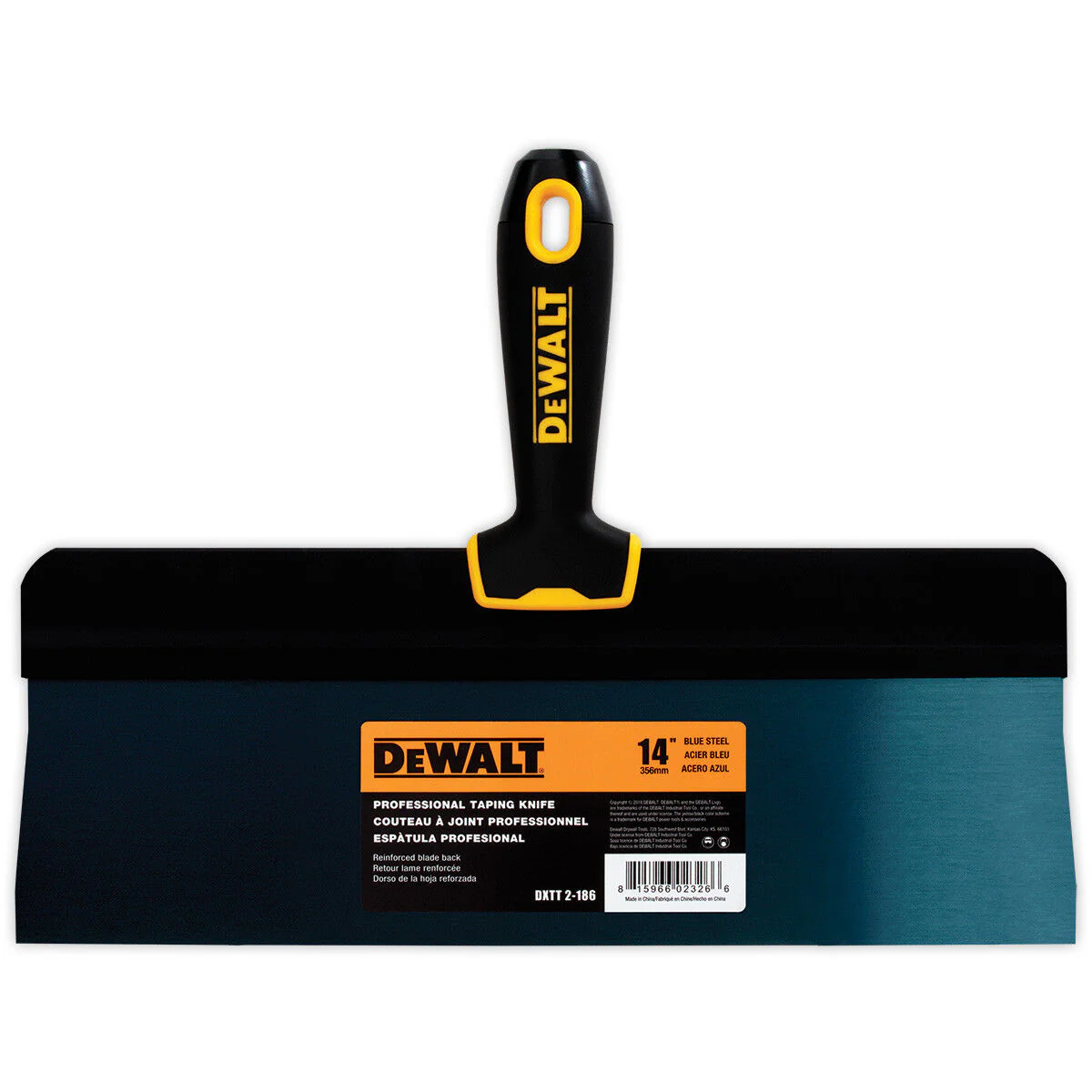 DEWALT Big Back Blue Steel Taping Knife Set with Soft Grip Handles (8, 10, 12, 14 in.) - Image 5