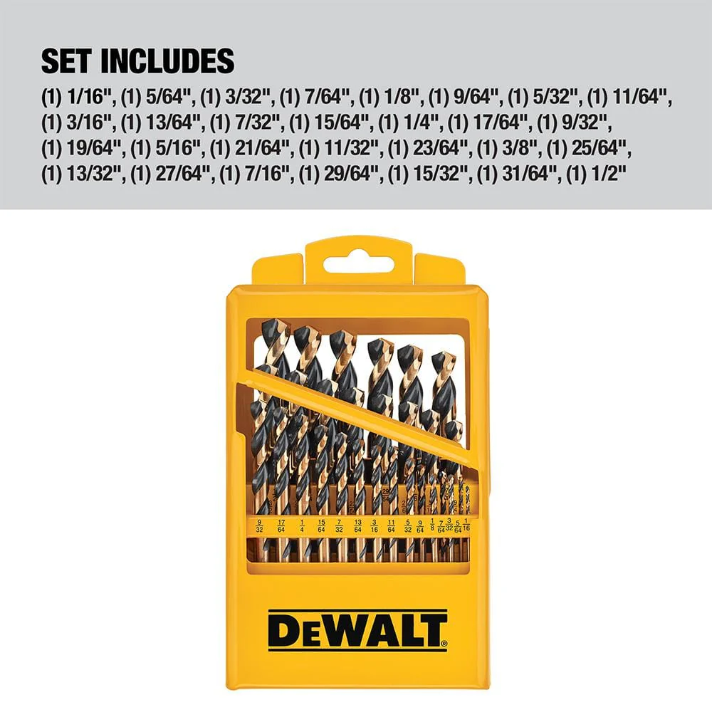 DEWALT Black and Gold Drill Bit Set, Black Oxide, Split Point, 29-Piece (DWA1189) - Image 2