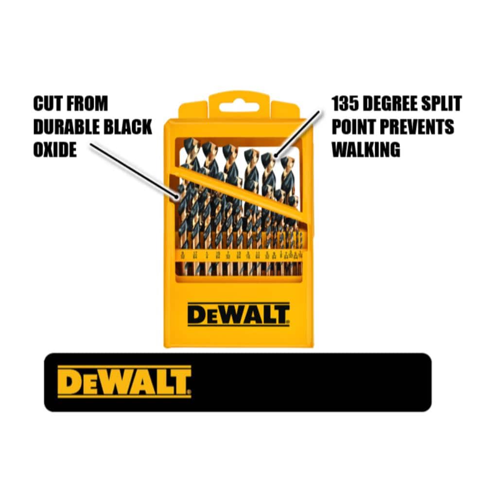 DEWALT Black and Gold Drill Bit Set, Black Oxide, Split Point, 29-Piece (DWA1189) - Image 8