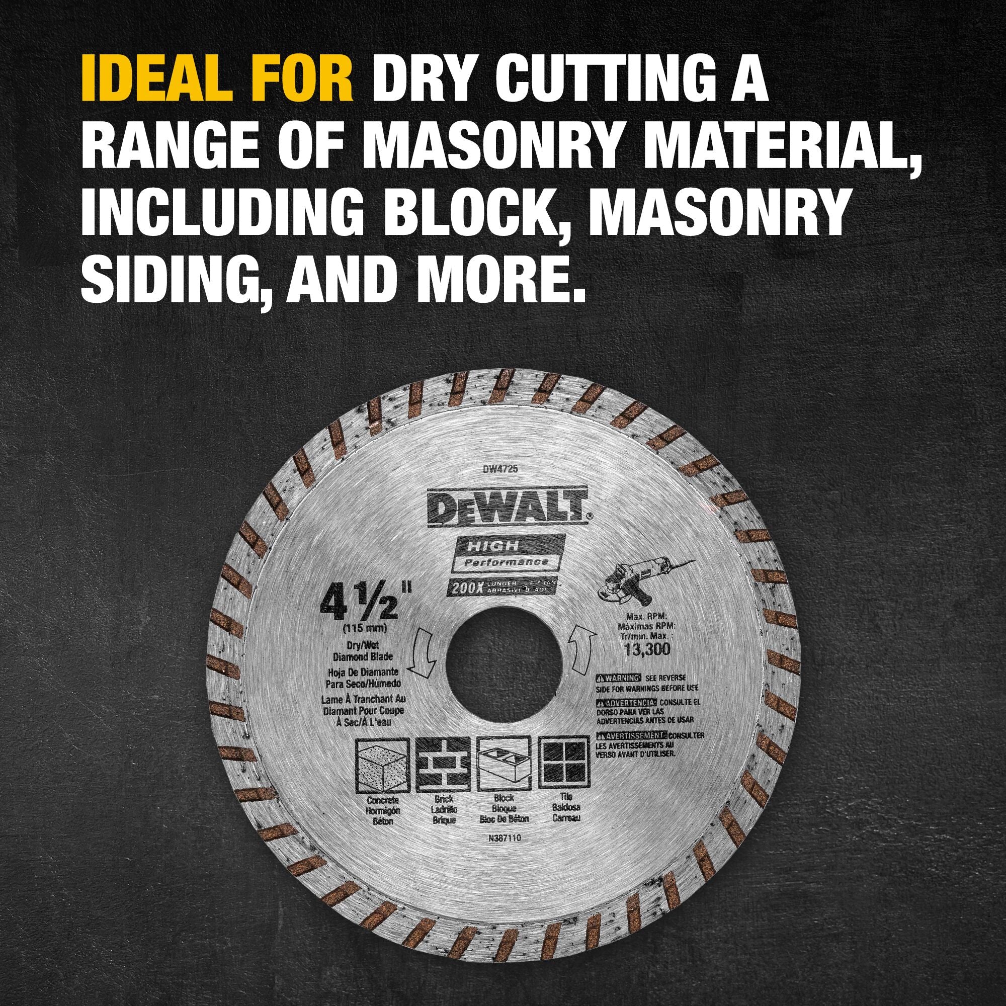 DEWALT Diamond 4.5-in Grinding Wheel, DW4725 - Image 2