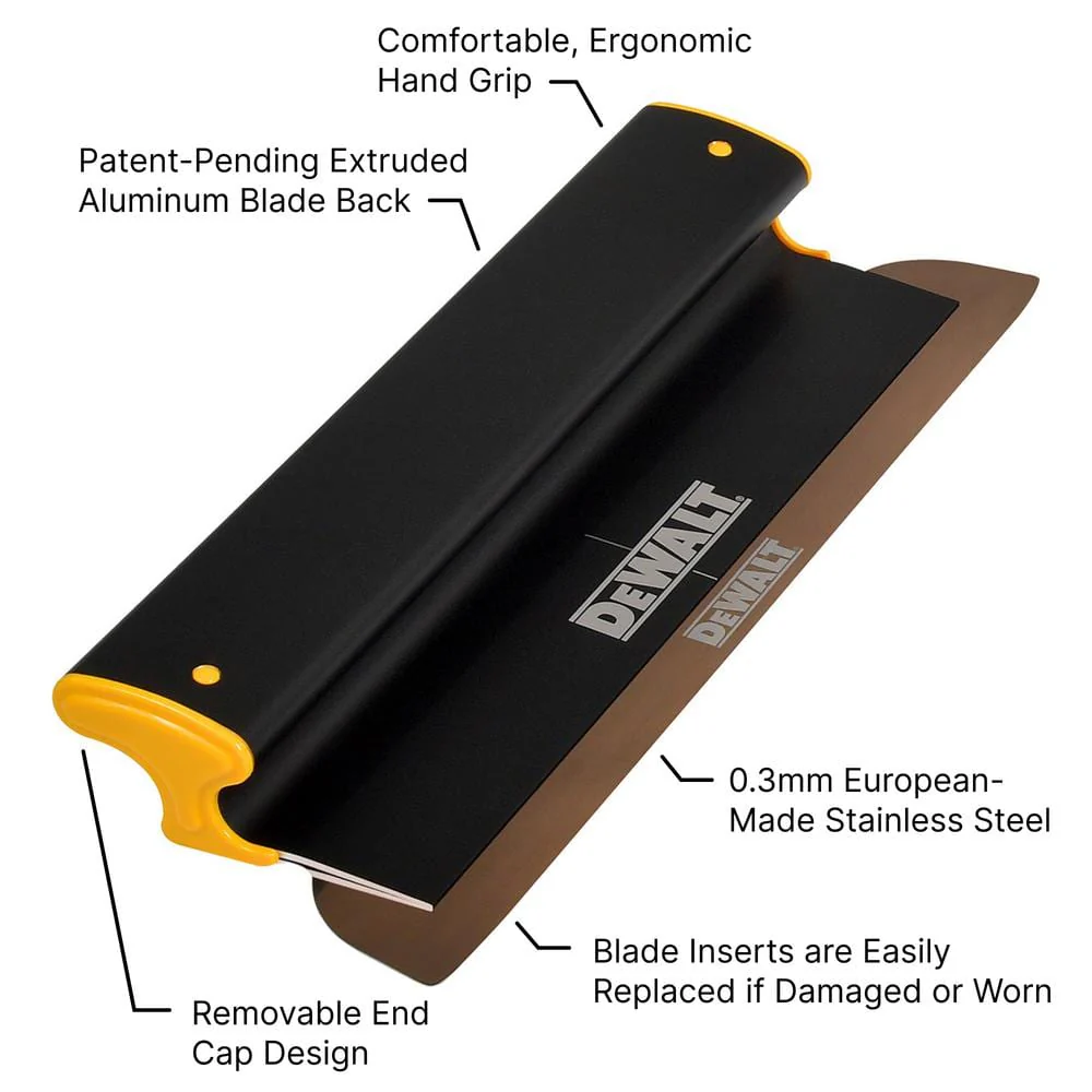 DEWALT Drywall Skimming Blade Set with 10 in., 16 in., 24 in. Blades and 37 in. to 63 in. Extension Handle - Image 3