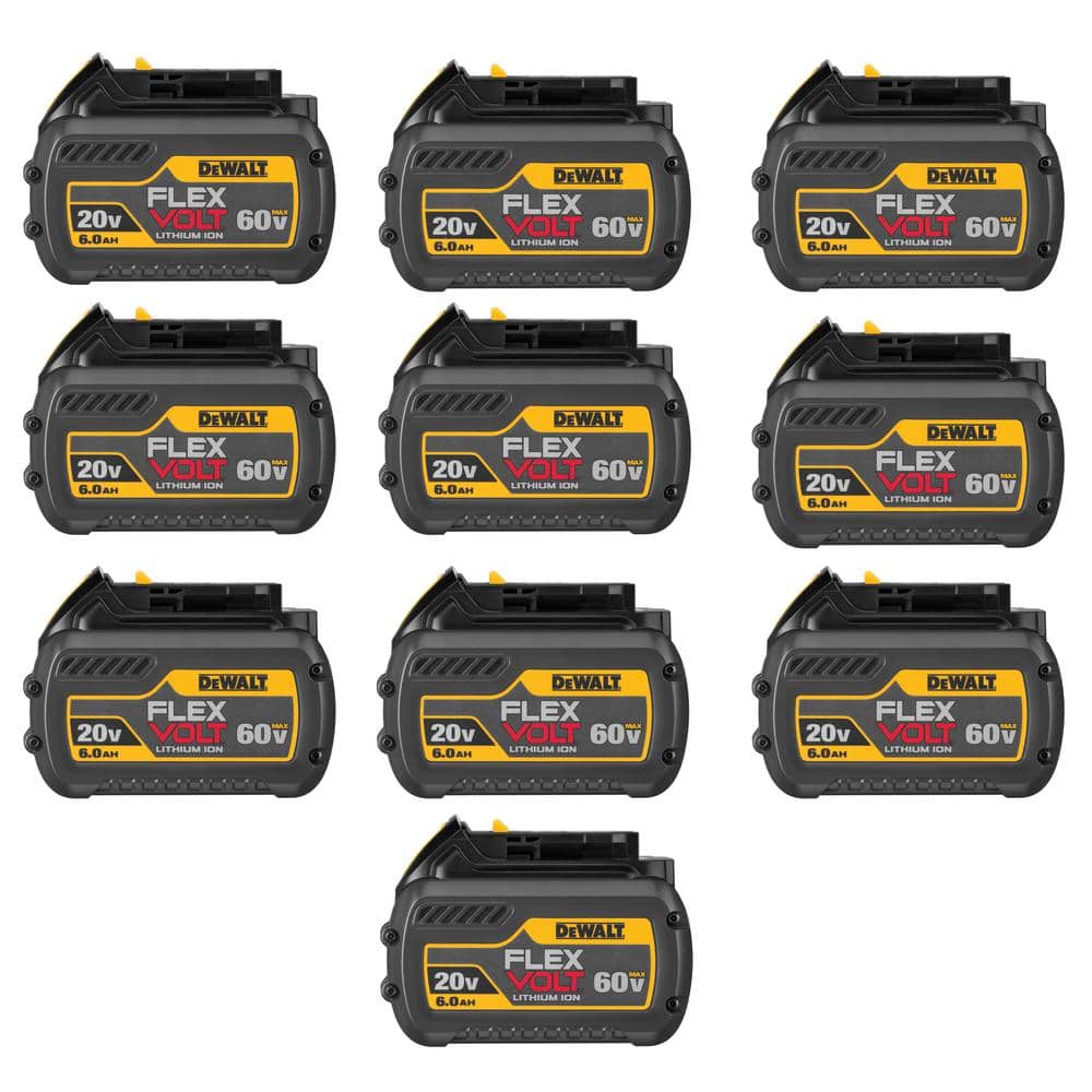 DEWALT FLEXVOLT 20V/60V MAX Lithium-Ion 6.0Ah Battery (10 Pack)
