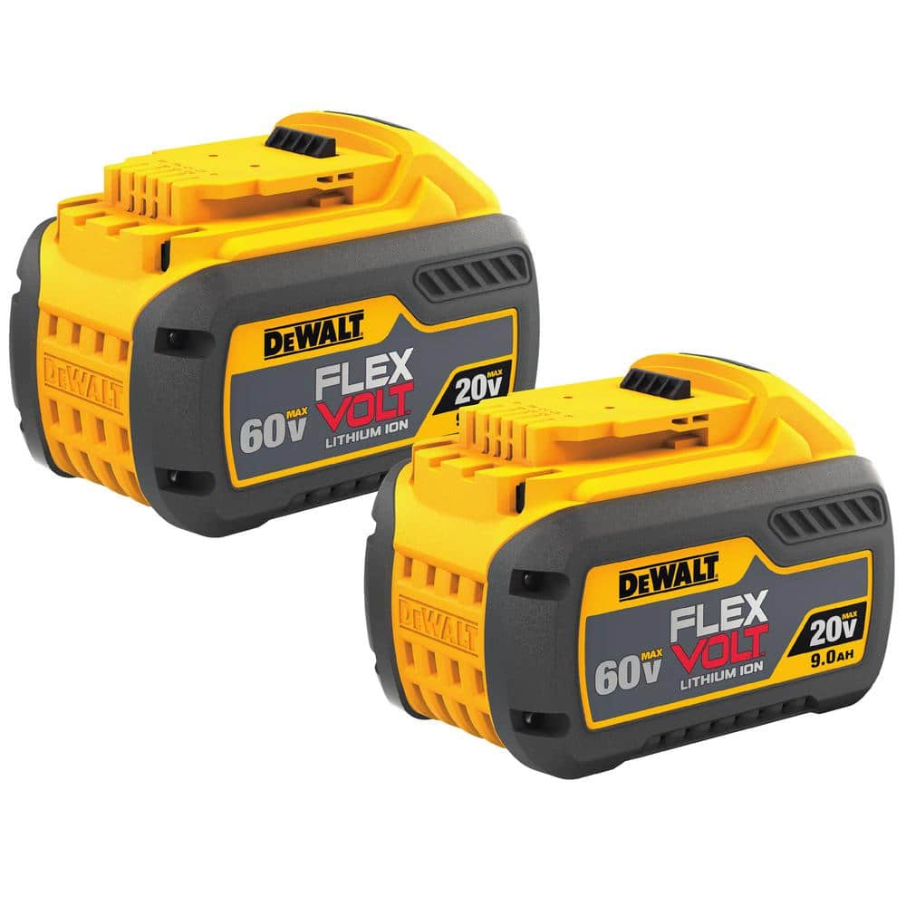 DEWALT FLEXVOLT 20V/60V MAX Lithium-Ion 9.0Ah Battery Pack (2 Pack)