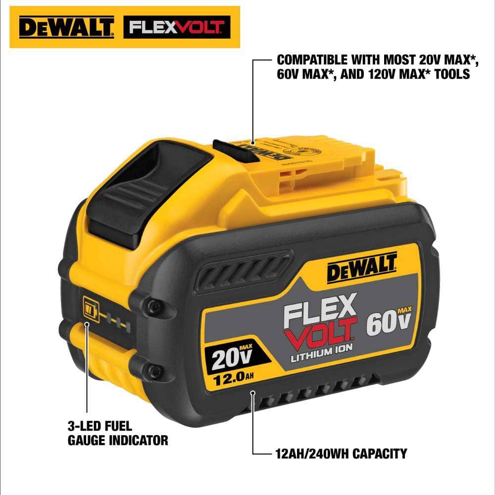 DEWALT FLEXVOLT 20V/60V MAX Lithium-Ion 9.0Ah Battery Pack (2 Pack) - Image 2
