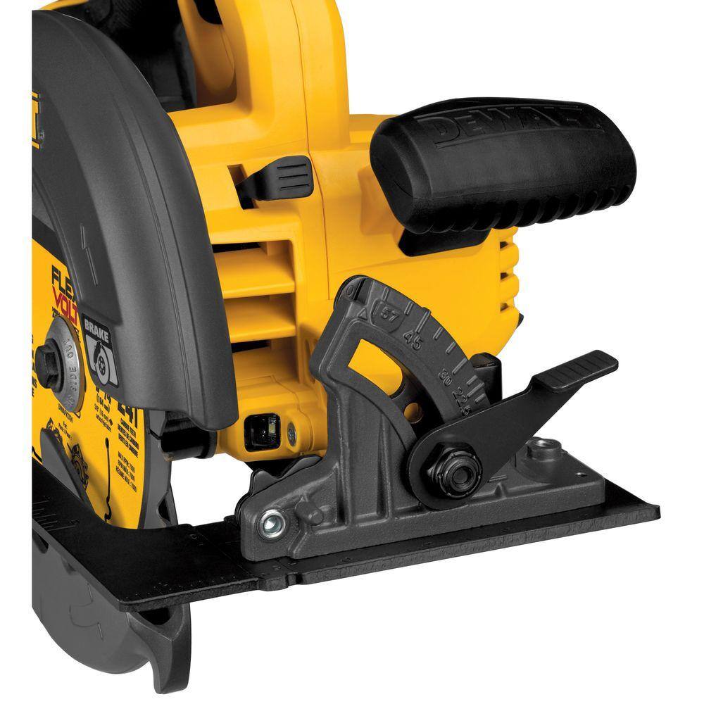 DEWALT FLEXVOLT 60V MAX Brushless 7-1/4 in. Cordless Circular Saw Kit with 2Ah Battery, 1-Hour Fast Charger and Case - Image 7