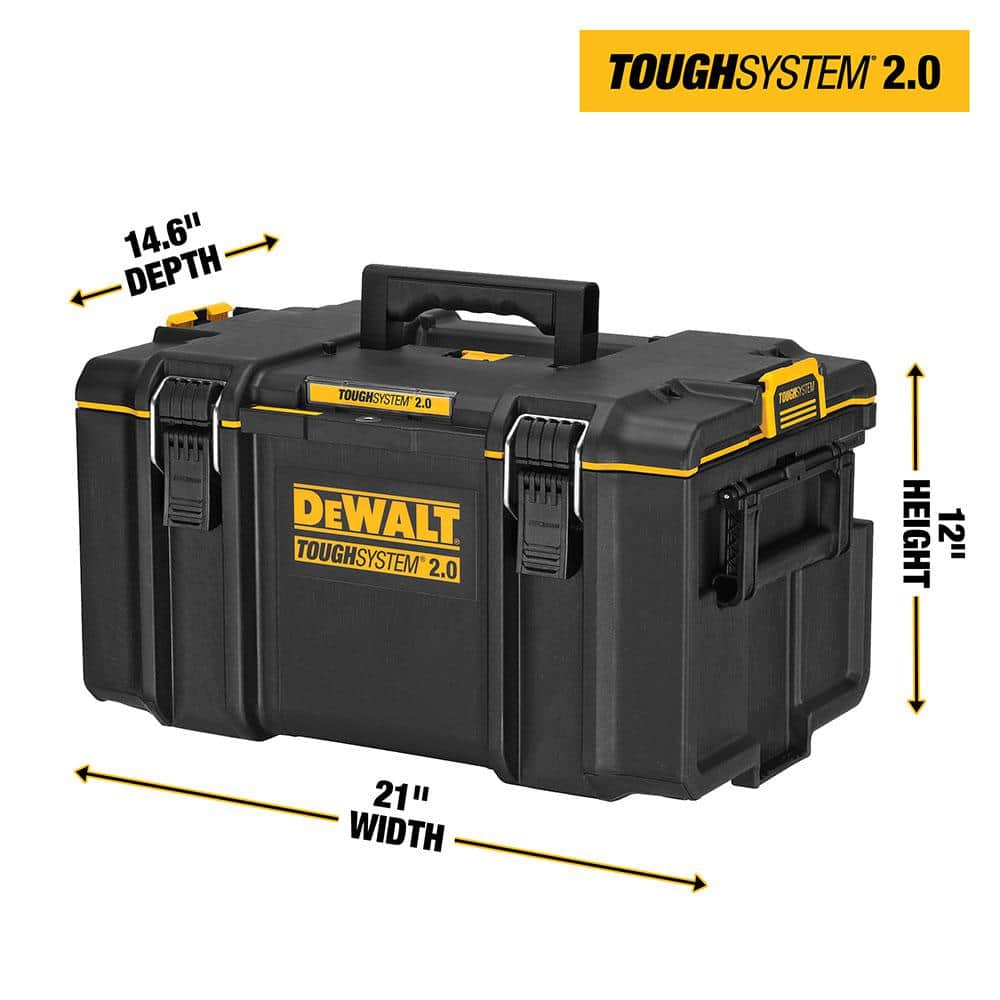 DEWALT TOUGHSYSTEM 2.0 22 in. Medium Modular Tool Box, IP65, 110 lb Capacity (DWST08300) - Image 4