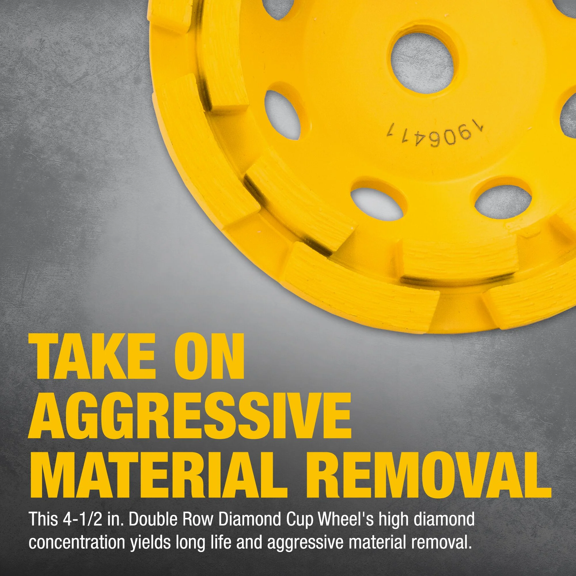 DEWALT XP Extended Performance Diamond 4.5-in Cup Wheel - Image 2